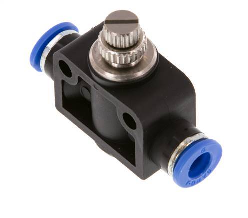 Silenciador de control de flujo Recto 6 mm Latón/PA 66