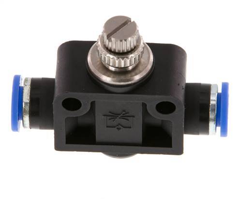 Silenciador de control de flujo Recto 6 mm Latón/PA 66