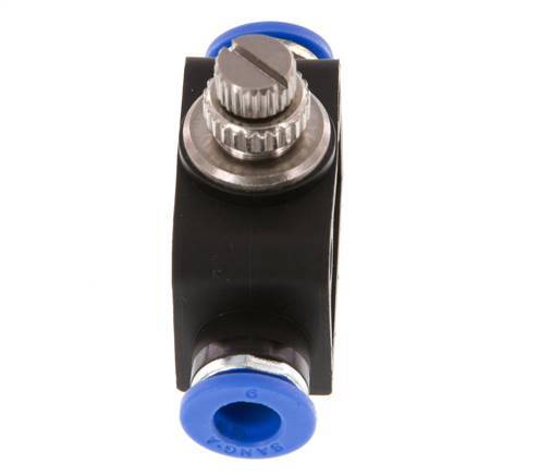 Silenciador de control de flujo Recto 6 mm Latón/PA 66