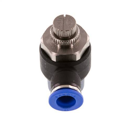 Silenciador de control de flujo Codo de salida del medidor 10 mm - R1/2'' Latón/PA 66