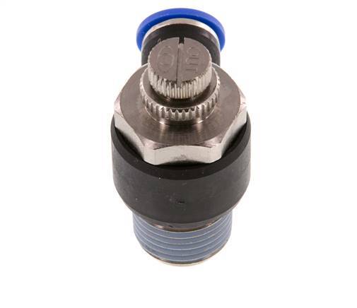 Silenciador de control de flujo Codo de salida del medidor 10 mm - R1/2'' Latón/PA 66