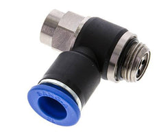 Codo de salida del silenciador de control de flujo 12 mm - G3/8'' Latón/PA 66 Tornillo ranurado