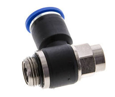 Codo de salida del silenciador de control de flujo 12 mm - G3/8'' Latón/PA 66 Tornillo ranurado