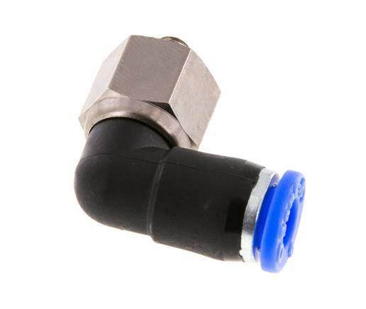 Junta giratoria de 6mm y M5 Roscas macho a presión Latón niquelado/PBT NBR Giratorio