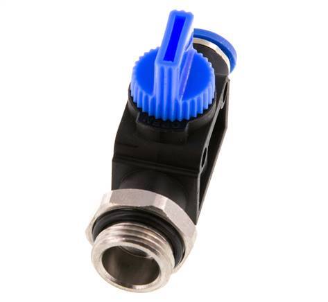 Válvula manual de cierre de 3/2 vías de 8 mm - G3/8'' Plástico/Latón Ventilación del lado del tubo