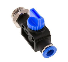 Válvula manual de cierre de 3/2 vías de 8 mm - G3/8'' Plástico/Latón Ventilación del lado del tubo