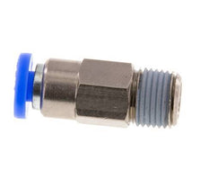 Racor rápido de 4 mm y R1/8'' macho con cierre automático de latón/PBT 0-10bar (0-145psi) [2 piezas]