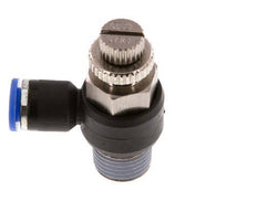 Silenciador de control de flujo Codo de salida del medidor 6 mm - R1/4'' Latón/PA 66