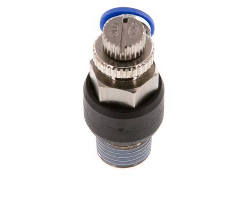 Silenciador de control de flujo Codo de salida del medidor 6 mm - R1/4'' Latón/PA 66