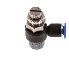 Silenciador de control de flujo Codo de salida del medidor 6 mm - R1/4'' Latón/PA 66