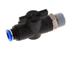 Válvula de bola recta de 2 vías 10 mm - R1/2'' Plástico/Latón