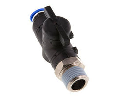 Válvula de bola recta de 2 vías 10 mm - R1/2'' Plástico/Latón