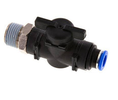 Válvula de bola recta de 2 vías 10 mm - R1/2'' Plástico/Latón