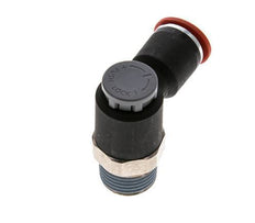 Válvula de control de flujo Codo de entrada de medidor 12 mm - R1/2'' Latón/PA 66 Tuerca de seguridad