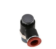 Válvula de control de flujo Codo de entrada de medidor 12 mm - R1/2'' Latón/PA 66 Tuerca de seguridad