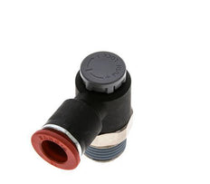 Válvula de control de flujo Codo de entrada de medidor 12 mm - R1/2'' Latón/PA 66 Tuerca de seguridad