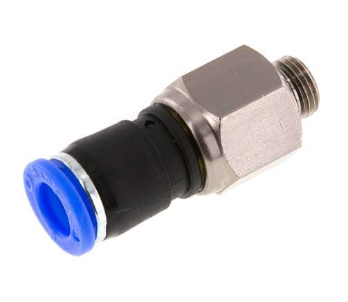 Junta giratoria de 8mm y G1/8'' Roscas macho de latón niquelado/PBT NBR Giratorio