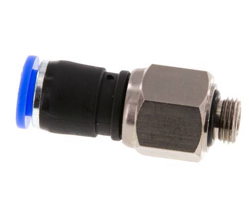 Junta giratoria de 8mm y G1/8'' Roscas macho de latón niquelado/PBT NBR Giratorio