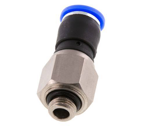 Junta giratoria de 8mm y G1/8'' Roscas macho de latón niquelado/PBT NBR Giratorio