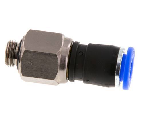 Junta giratoria de 8mm y G1/8'' Roscas macho de latón niquelado/PBT NBR Giratorio