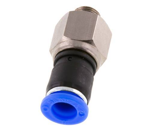 Junta giratoria de 8mm y G1/8'' Roscas macho de latón niquelado/PBT NBR Giratorio