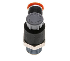 Flow Control Valve Meter-In Elbow 6 mm - R1/4'' Brass/PA 66 Locknut