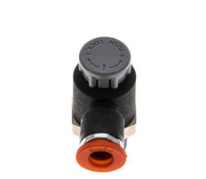 Flow Control Valve Meter-In Elbow 6 mm - R1/4'' Brass/PA 66 Locknut