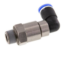 10mm & R3/8'' Elbow Quick Swivel Joint Push-In-Male Threads Nickel-Plated Brass/PBT NBR Rotatable