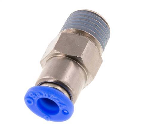 Válvula de retención a presión de 6mm y R1/4'' macho de latón/PBT 0,2-10bar (3-145psi) Rosca-manguera