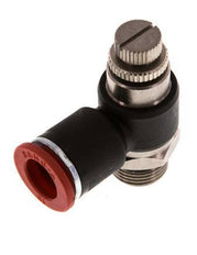 Silenciador de control de flujo Codo de entrada de medidor 12 mm - G3/8'' Latón/PA 66