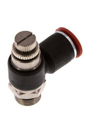 Silenciador de control de flujo Codo de entrada de medidor 12 mm - G3/8'' Latón/PA 66