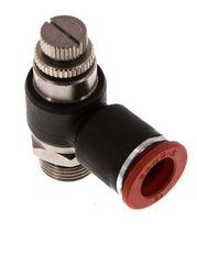 Silenciador de control de flujo Codo de entrada de medidor 12 mm - G3/8'' Latón/PA 66