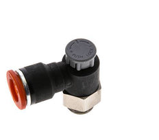 Válvula de control de flujo Codo de entrada al medidor 10 mm - G1/4'' Latón/PA 66 Tuerca de seguridad