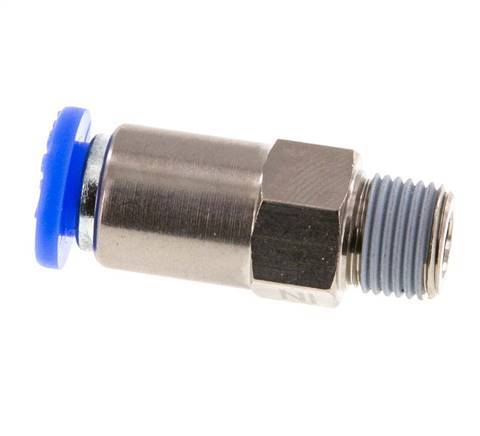 Válvula de retención a presión de 6mm y R1/8'' macho de latón/PBT 0,2-10bar (3-145psi) Rosca-manguera