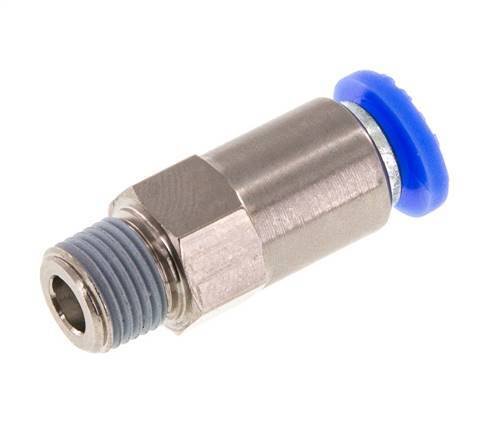 Válvula de retención a presión de 6mm y R1/8'' macho de latón/PBT 0,2-10bar (3-145psi) Rosca-manguera