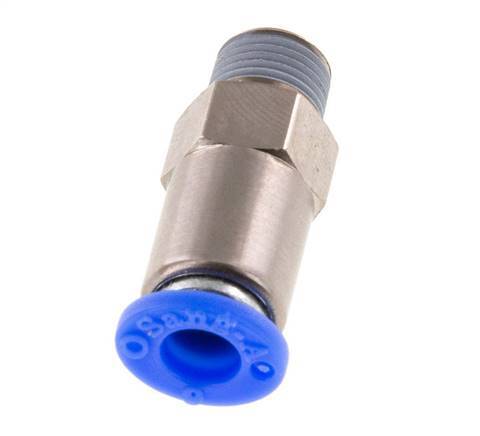 Válvula de retención a presión de 6mm y R1/8'' macho de latón/PBT 0,2-10bar (3-145psi) Rosca-manguera