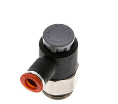 Válvula de control de flujo Codo de medición 8 mm - G1/2'' Latón/PA 66 Tuerca de seguridad