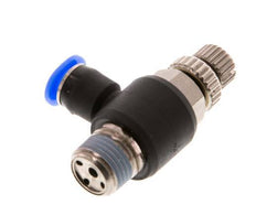 Silenciador de control de flujo Codo de salida del medidor 4 mm - R1/8'' Latón/PBT