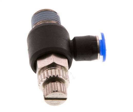 Silenciador de control de flujo Codo de salida del medidor 4 mm - R1/8'' Latón/PBT