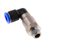 Codo de 12 mm y R3/8'' Junta giratoria rápida Rosca macho Niquelada Latón/PBT NBR Giratorio