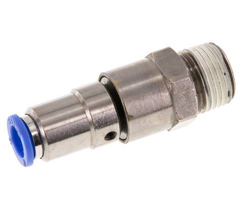 Junta giratoria rápida de 10 mm y R1/2'' Roscas macho a presión Latón niquelado/PBT NBR Giratorio