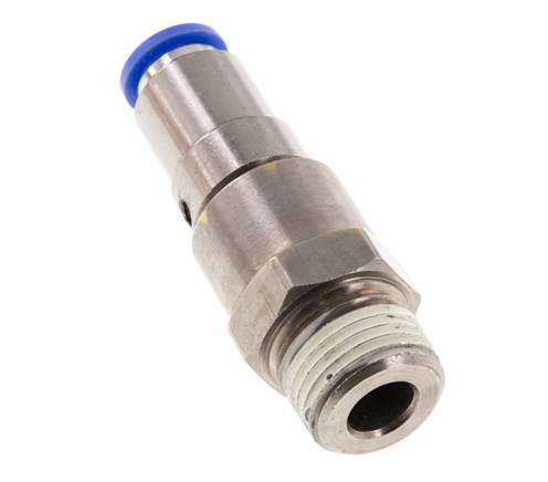 Junta giratoria rápida de 10 mm y R1/2'' Roscas macho a presión Latón niquelado/PBT NBR Giratorio