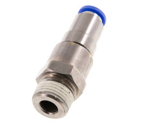 Junta giratoria rápida de 10 mm y R1/2'' Roscas macho a presión Latón niquelado/PBT NBR Giratorio