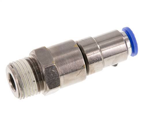 Junta giratoria rápida de 10 mm y R1/2'' Roscas macho a presión Latón niquelado/PBT NBR Giratorio