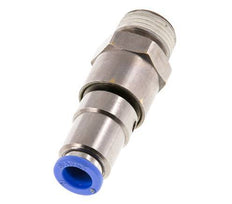 Junta giratoria rápida de 10 mm y R1/2'' Roscas macho a presión Latón niquelado/PBT NBR Giratorio