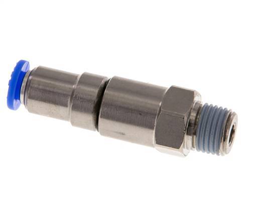 6mm & R1/4'' Quick Swivel Joint Push-In-Male Threads Nickel-Plated Brass/PBT NBR Rotatable