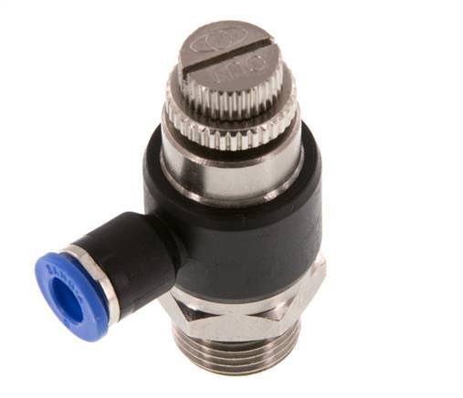 Flow Control Silencer Meter-Out Elbow 6 mm - G3/8'' Brass/PA 66