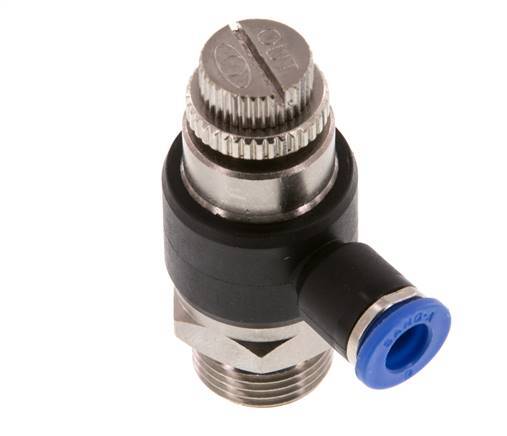 Flow Control Silencer Meter-Out Elbow 6 mm - G3/8'' Brass/PA 66