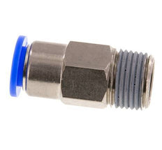 Racor rápido de 12 mm y R1/2'' macho con cierre automático de latón/PBT 0-10bar (0-145psi)