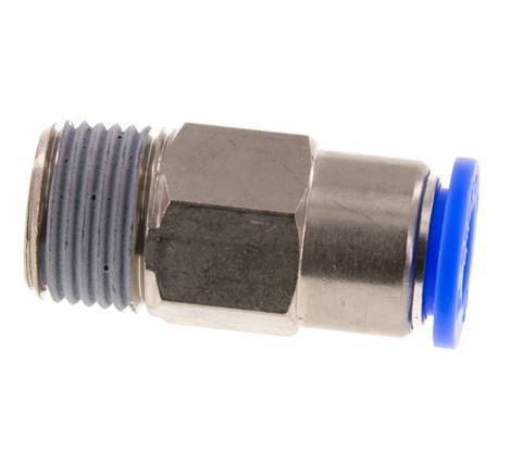Racor rápido de 12 mm y R1/2'' macho con cierre automático de latón/PBT 0-10bar (0-145psi)